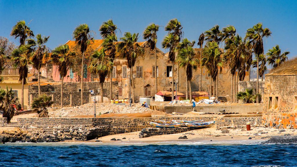 GOREE, SENEGAL - APR 28, 2017: Goree Island,  UNESCO World Heritage Site. Former slaves island